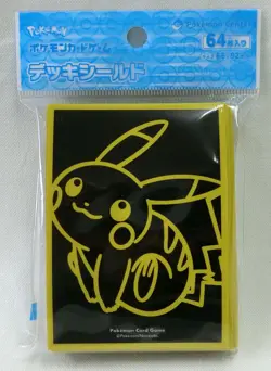 Pokemon Card Official Sleeve Neon Color Pikachu (64) Pokemon Center Japanese - Image 1