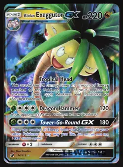 Alolan Exeggutor GX - 74/111 - Ultra Rare - Crimson Invasion - Pokemon Card OC - Image 1