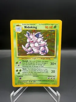 Pokemon TCG Base Set Nidoking Holo Rare Card 11/102 LP/NM - Image 1