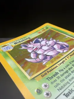 Pokemon TCG Base Set Nidoking Holo Rare Card 11/102 LP/NM - Image 3