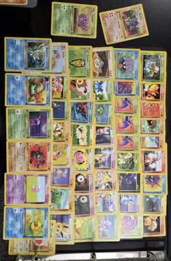 Pokemon TCG-Vintage WOTC-Bulk 69 Cards-Non US-Mix of Com, Uncom, Rare, 1st ed. - Image 1