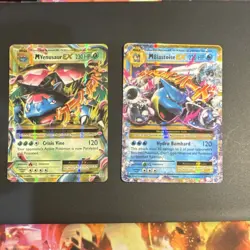 Pokemon TCG XY Evolutions M Venusaur EX & M Blastoise EXHolo 2 Card Lot LP - Image 1