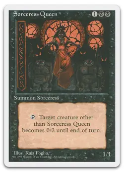 Sorceress Queen (NM) Fourth Edition 4ED Magic MTG - Image 1