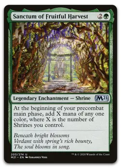 Sanctum of Fruitful Harvest #203 (NM) Core Set 2021 M21 Magic MTG - Image 1
