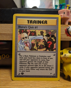 Pokemon Card - Blaine's Quiz #1 Gym Heroes 97/132 Rare 1st Edition - Image 1