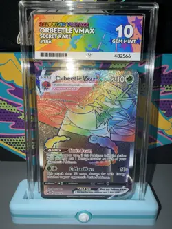 Pokemon TCG Orbeetle Vmax 186/185 SR Vivid Voltage Ace 10 - Image 3