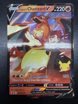 FREE SHIPPING 2021 Pokemon SWSH Lance's Charizard V Promo #SWSH133 - Image 1
