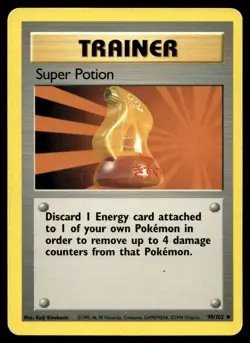 SUPER POTION 90/102 UNCOMMON BASE SET POKEMON - Image 1