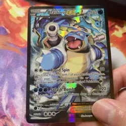 Pokemon TCG Card - Blastoise EX XY122 Black Star Promo Full Art XY Holo Rare NM - Image 1