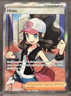 Pokemon TCG Hilda 164/086 Sv: White Flare Full Art Trainer English NM - Image 1