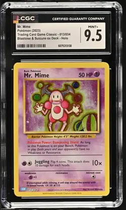 Mr. Mime CLB 013/034 Pokemon Card - CGC 9.5 GRADED GEM MINT - TCG Classic - Image 1