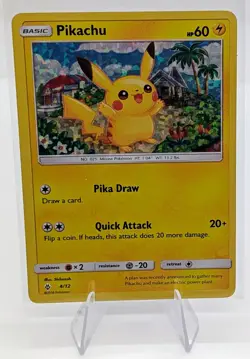 Pokemon Pikachu 4/12 Promo McDonald's Promos 2018 004/012 TCG Holo - Image 1