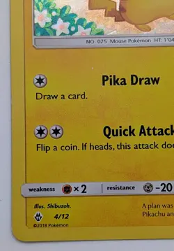 Pokemon Pikachu 4/12 Promo McDonald's Promos 2018 004/012 TCG Holo - Image 5