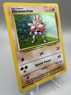 Hitmonchan 7/102 Base Set Holo LP – WOTC Vintage Pokemon Card – Authentic - Image 1