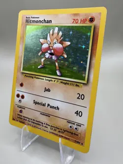Hitmonchan 7/102 Base Set Holo LP – WOTC Vintage Pokemon Card – Authentic - Image 3