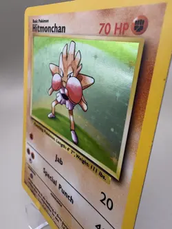 Hitmonchan 7/102 Base Set Holo LP – WOTC Vintage Pokemon Card – Authentic - Image 4