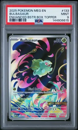 2025 POKEMON MEG EN-MEGA EVOLUTION ENHANCED BOOSTER BOX TOPPER BULBASAUR PSA 9 - Image 1