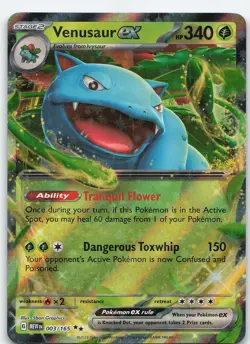 Venusaur ex - 003/165 Double Rare Holo SV: Scarlet & Violet 151 NM Pokemon - Image 1