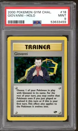 Pokemon Gym Challenge Giovanni 18/132 PSA 9 - Image 1