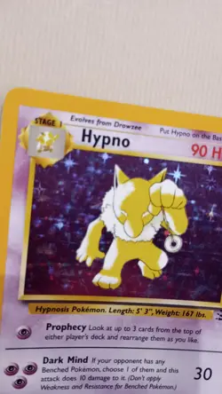 Pokemon TCG - Hypno Unlimited Holo Rare - Fossil WOTC 8/62 WOTC MP - Image 4