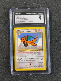 Dragonite Pokemon (1999), Black Star Promo 5 Mewtwo Strikes Back, CGC MINT 9.0 - Image 1