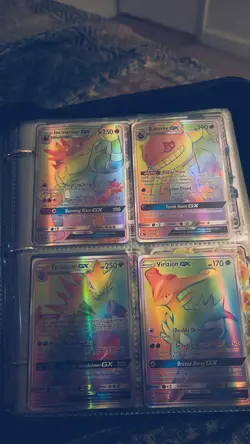 Pokemon TCG Hidden Fates GX/EX Full Art Holo/Foil Lot (4) in Binder - Image 3