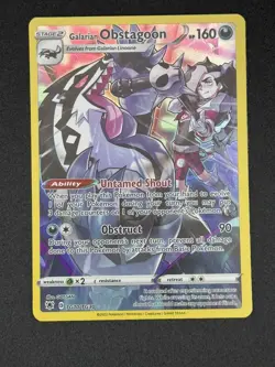 Pokemon TCG Galarian Obstagoon Astral Radiance TG10/TG30 Illustration Rare LP - Image 1