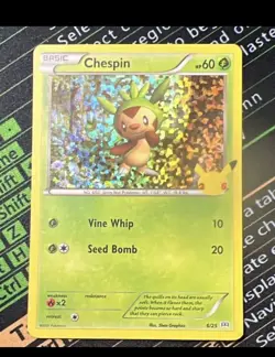 Pokemon TCG - 2021 Chespin 6/25 McDonald's 25th Anniversary Promo - LP - Image 1