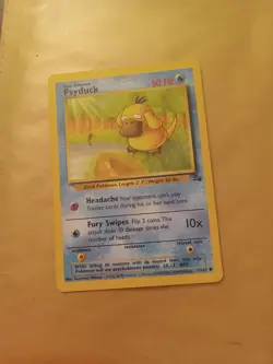 Pokemon TCG Psyduck 53/62 Fossil Regular English 50 HP Basic - Image 1