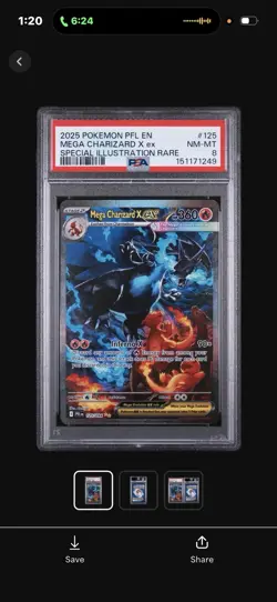 Pokemon Mega Charizard X EX 125/094 Phantasmal Flames Special Illustration Holo… - Image 4