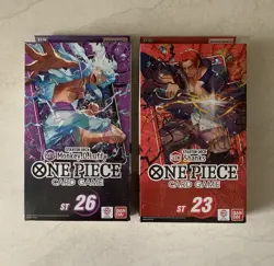 x2 One Piece Card Game Starter Deck Luffy ST-26 + ST-23 ENGLISH OP-11 Booster - Image 1