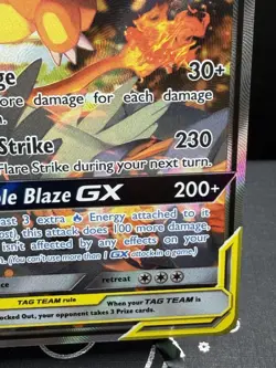 Pokemon TCG Sun & Moon Reshiram Charizard GX SM201 Full Art Black Star Promo NM! - Image 4