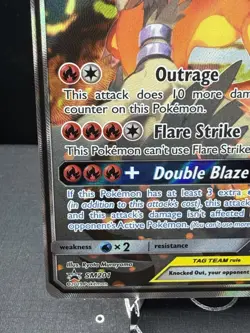 Pokemon TCG Sun & Moon Reshiram Charizard GX SM201 Full Art Black Star Promo NM! - Image 5