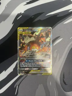 Pokemon TCG Reshiram Charizard GX Full Art Promo Card SM201 - Image 1