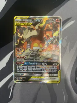Pokemon TCG Reshiram Charizard GX Full Art Promo Card SM201 - Image 4