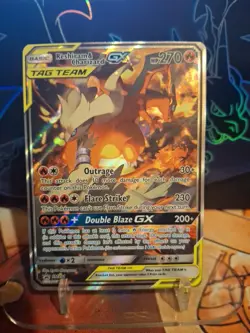 Pokemon TCG Reshiram Charizard GX Sun Moon SM201 Promo Card - Image 1