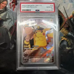 2025 POKEMON SIMPLIFIED CHINESE CBB1 C-GEM PACK VOL 1 #09 CAPTAIN PIKACHU PSA 10 - Image 1