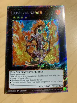 Yugioh - Lavalval Chain (Platinum Secret Rare) RA04-EN162 NM 1st ed - Image 1