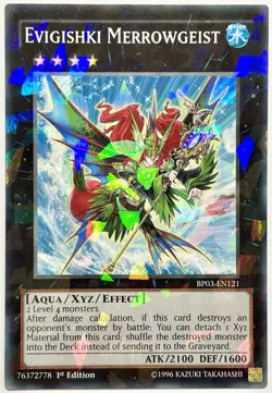 BP03-EN121 Evigishki Merrowgeist - Shatterfoil Rare 1st Edition Near Mint YuGiOh - Image 1