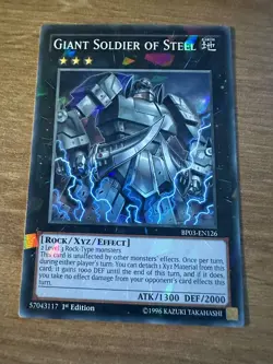 Yu-Gi-Oh! GIANT SOLDIER OF STEEL / BP03-EN126 / SHATTERFOIL RARE / LP - Image 1