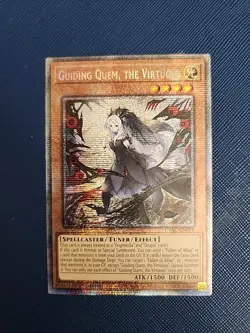 Yugioh Guiding Quem, the Virtuous CYAC-EN011 Starlight Rare 1st Ed VLP - Image 1