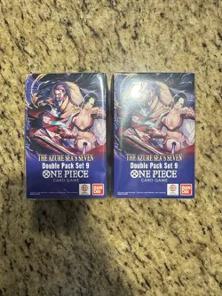 One Piece TCG The Azure Sea's Seven Double Pack Set 9 Sealed (Lot of 2) - Image 1