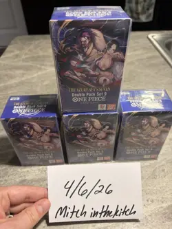 One Piece The Azure Sea's Seven Double Pack Set 9 OP-14 Factory Sealed/New x4 - Image 1