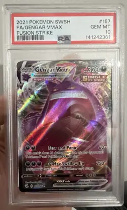 PSA 10 157/264 Pokemon Gengar VMAX Fusion Strike 2021 - Image 1