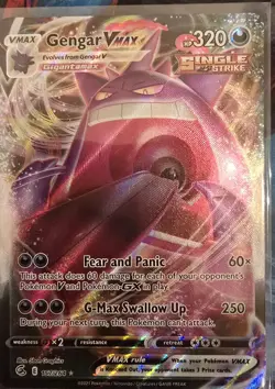 Pokemon TCG Gengar VMAX - 157/264 - Fusion Strike - Pack Fresh - Image 1