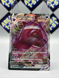 Pokemon TCG Gengar VMAX - 157/264 - Fusion Strike - Pack Fresh - Image 1