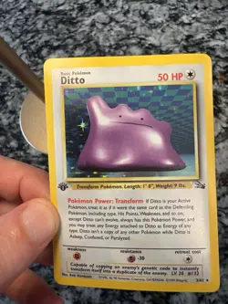 Ditto First Edition Holo Fossil Pokemon Card 📈 - Image 1