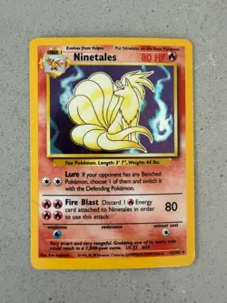 Ninetales - 12/102 - Pokemon Base Set unlimited Holo Rare Card WOTC LP/NM - Image 1