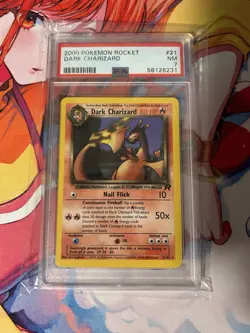 Pokemon Dark Charizard TCG Holo Rare Card 21/82 PSA 7 Non-Holo - Image 1
