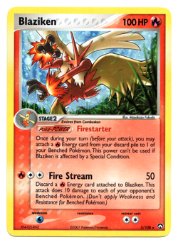 Pokemon TCG Blaziken Holo Rare Card Power Keepers 5/108 - Image 1
